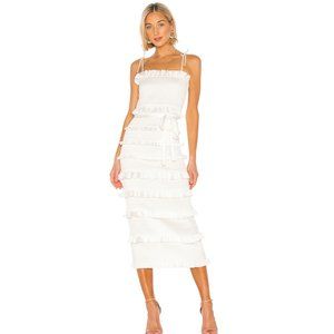 V. Chapman Lily Midi Dress - White